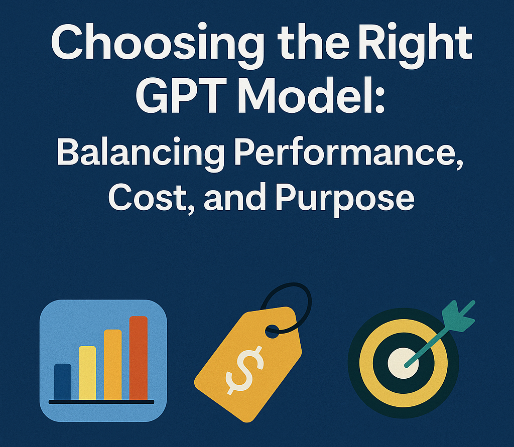Choosing the Right GPT Model: Balancing Performance, Cost, and Purpose image